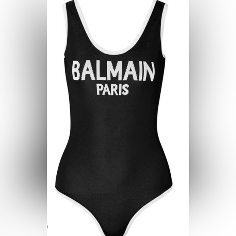 Balmain Embroidered Logo Body Suit